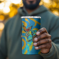Saint Lucia Kings Cricket 4 in 1 Can Cooler Tumbler Crowned Lion And Parrot Half Style