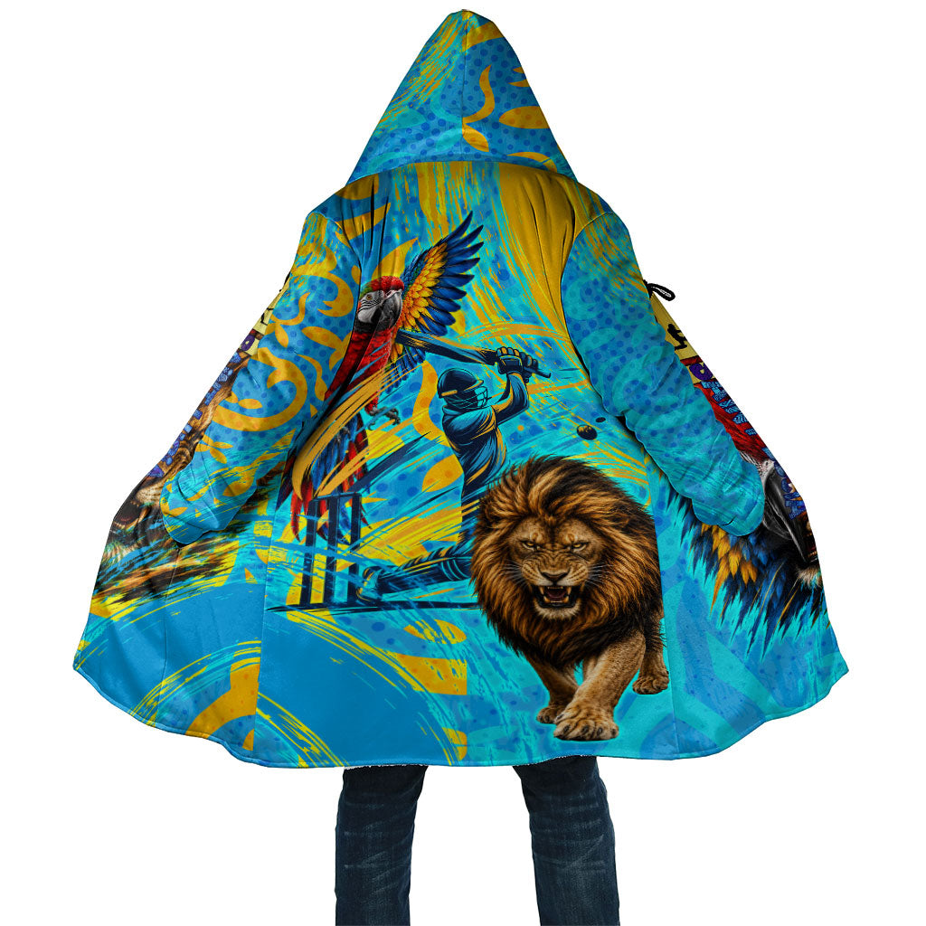 Saint Lucia Kings Cricket Cloak Crowned Lion And Parrot Half Style