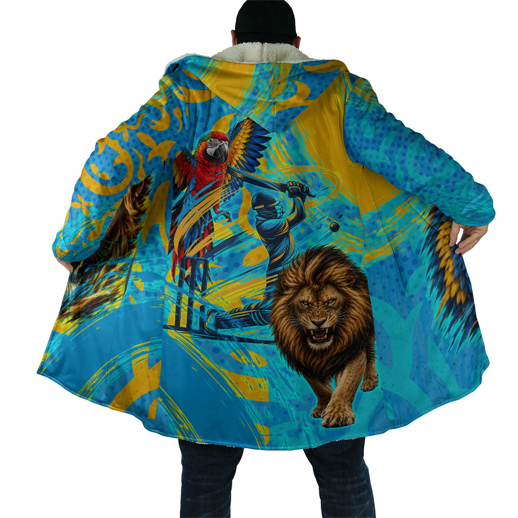 Saint Lucia Kings Cricket Cloak Crowned Lion And Parrot Half Style