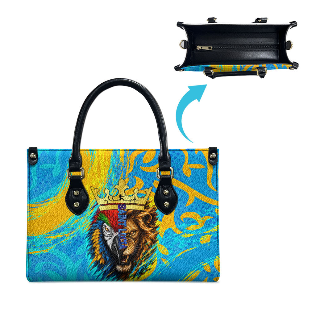 Saint Lucia Kings Cricket Leather Bag Crowned Lion And Parrot Half Style