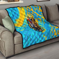 Saint Lucia Kings Cricket Quilt Crowned Lion And Parrot Half Style