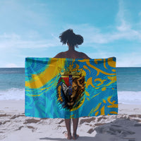 Saint Lucia Kings Cricket Sarong Crowned Lion And Parrot Half Style