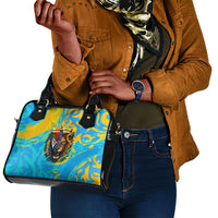 Saint Lucia Kings Cricket Shoulder Handbag Crowned Lion And Parrot Half Style