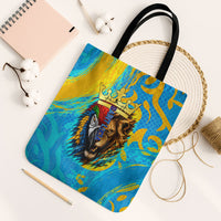 Saint Lucia Kings Cricket Tote Bag Crowned Lion And Parrot Half Style