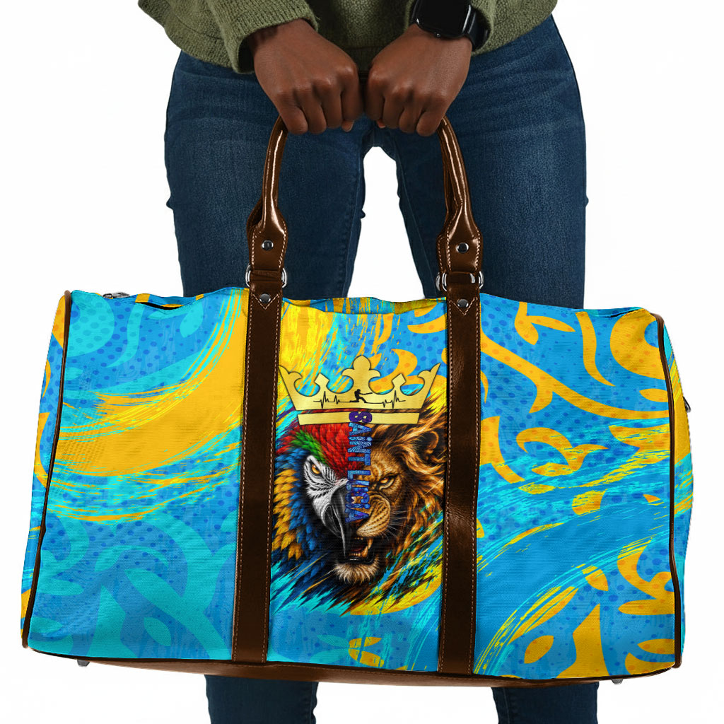 Saint Lucia Kings Cricket Travel Bag Crowned Lion And Parrot Half Style