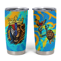 Saint Lucia Kings Cricket Tumbler Cup Crowned Lion And Parrot Half Style