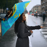 Saint Lucia Kings Cricket Umbrella Crowned Lion And Parrot Half Style