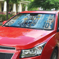 El Diez Argentina GOAT 10 Football Auto Sun Shade Goat Mascot King Crown Graffiti Art