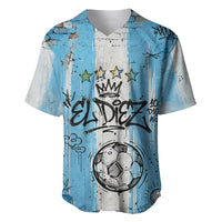 El Diez Argentina GOAT 10 Football Baseball Jersey Goat Mascot King Crown Graffiti Art