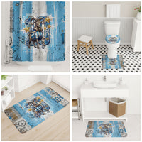 El Diez Argentina GOAT 10 Football Bathroom Set Goat Mascot King Crown Graffiti Art