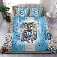 El Diez Argentina GOAT 10 Football Bedding Set Goat Mascot King Crown Graffiti Art