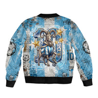 El Diez Argentina GOAT 10 Football Bomber Jacket Goat Mascot King Crown Graffiti Art