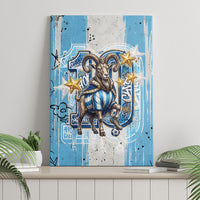 El Diez Argentina GOAT 10 Football Canvas Wall Art Goat Mascot King Crown Graffiti Art