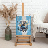 El Diez Argentina GOAT 10 Football Canvas Wall Art Goat Mascot King Crown Graffiti Art