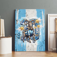 El Diez Argentina GOAT 10 Football Canvas Wall Art Goat Mascot King Crown Graffiti Art