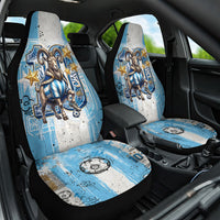El Diez Argentina GOAT 10 Football Car Seat Cover Goat Mascot King Crown Graffiti Art
