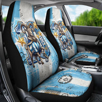El Diez Argentina GOAT 10 Football Car Seat Cover Goat Mascot King Crown Graffiti Art