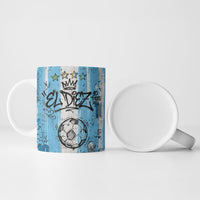 El Diez Argentina GOAT 10 Football Ceramic Mug Goat Mascot King Crown Graffiti Art