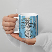 El Diez Argentina GOAT 10 Football Ceramic Mug Goat Mascot King Crown Graffiti Art