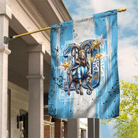 El Diez Argentina GOAT 10 Football Garden Flag Goat Mascot King Crown Graffiti Art