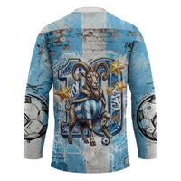 El Diez Argentina GOAT 10 Football Hockey Jersey Goat Mascot King Crown Graffiti Art