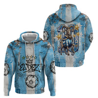 El Diez Argentina GOAT 10 Football Hoodie Goat Mascot King Crown Graffiti Art