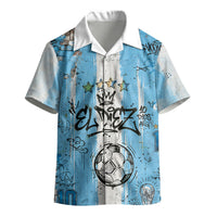 El Diez Argentina GOAT 10 Football Kid Hawaiian Shirt Goat Mascot King Crown Graffiti Art