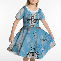 El Diez Argentina GOAT 10 Football Kid Short Sleeve Dress Goat Mascot King Crown Graffiti Art