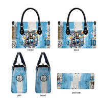 El Diez Argentina GOAT 10 Football Leather Bag Goat Mascot King Crown Graffiti Art