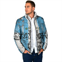 El Diez Argentina GOAT 10 Football Padded Jacket Goat Mascot King Crown Graffiti Art