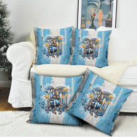 El Diez Argentina GOAT 10 Football Pillow Cover Goat Mascot King Crown Graffiti Art