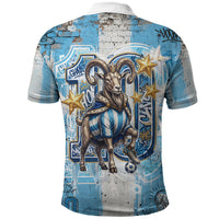El Diez Argentina GOAT 10 Football Polo Shirt Goat Mascot King Crown Graffiti Art
