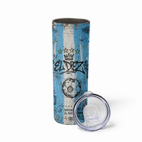 El Diez Argentina GOAT 10 Football Skinny Tumbler Goat Mascot King Crown Graffiti Art