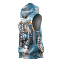El Diez Argentina GOAT 10 Football Sleeveless Hoodie Goat Mascot King Crown Graffiti Art