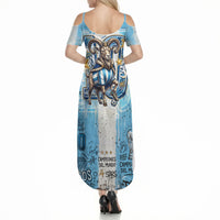 El Diez Argentina GOAT 10 Football Summer Maxi Dress Goat Mascot King Crown Graffiti Art
