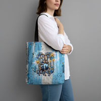 El Diez Argentina GOAT 10 Football Tote Bag Goat Mascot King Crown Graffiti Art