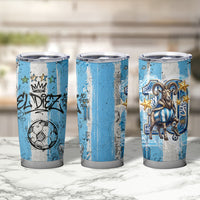 El Diez Argentina GOAT 10 Football Tumbler Cup Goat Mascot King Crown Graffiti Art