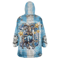 El Diez Argentina GOAT 10 Football Wearable Blanket Hoodie Goat Mascot King Crown Graffiti Art