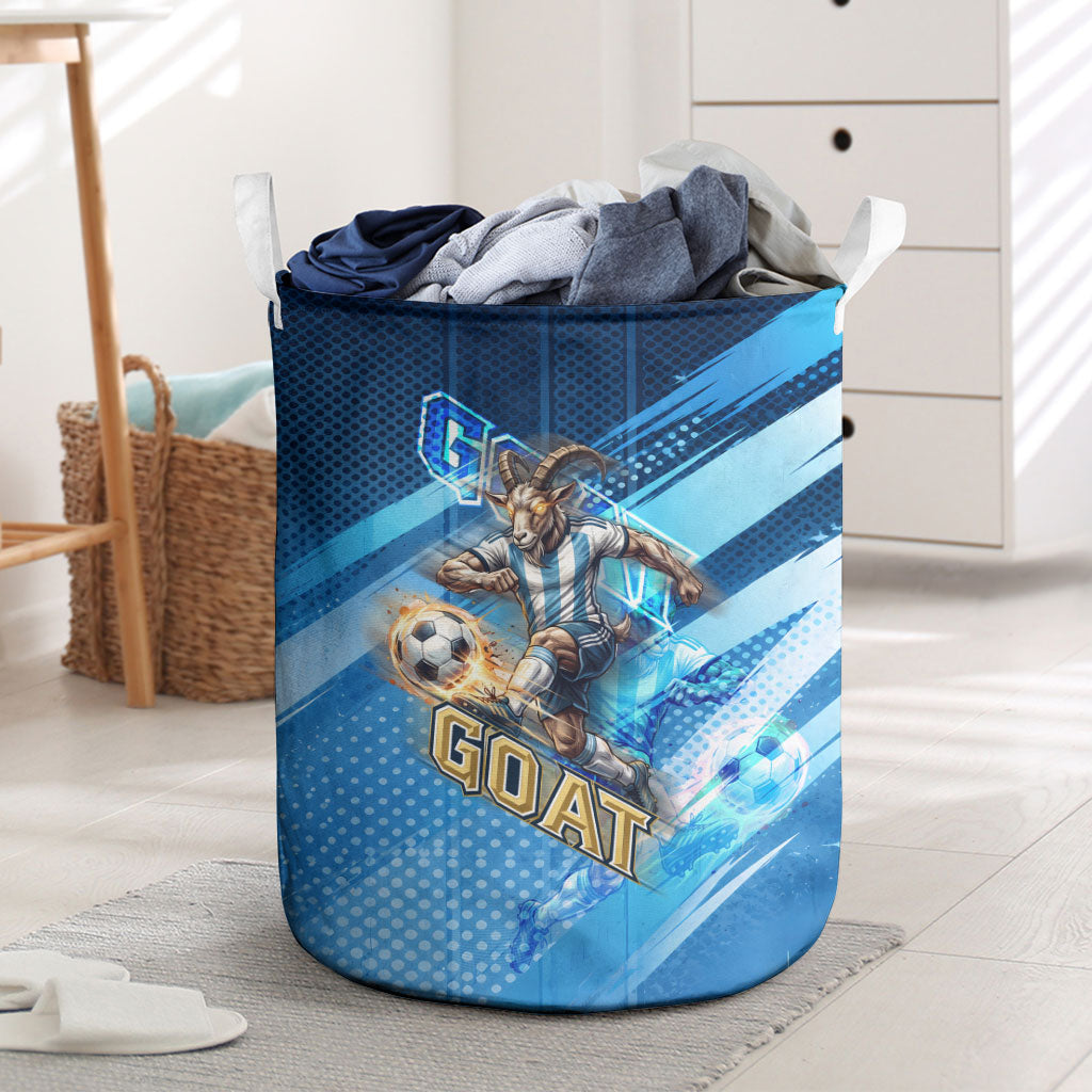 Argentina Football GOAT 10 Pride Laundry Basket Power of the King - 4 Star Champions Mascot