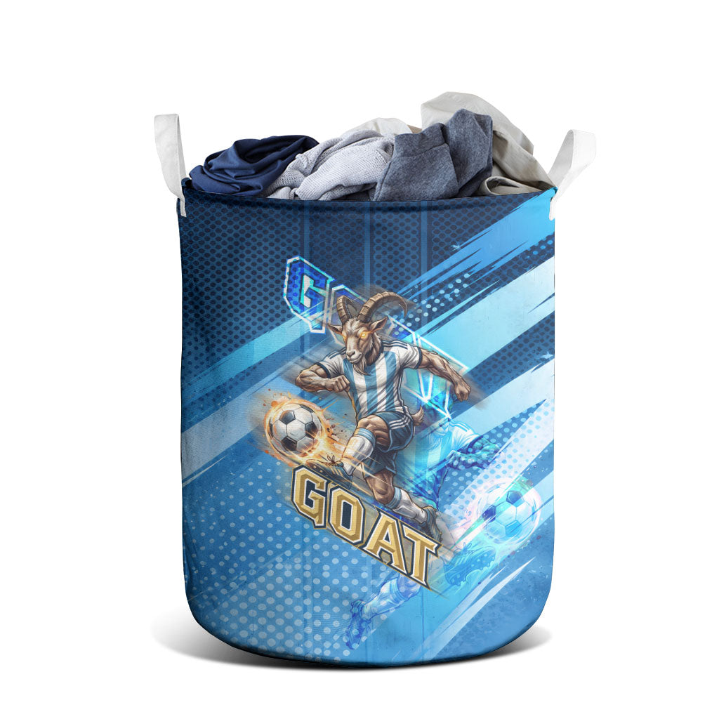 Argentina Football GOAT 10 Pride Laundry Basket Power of the King - 4 Star Champions Mascot
