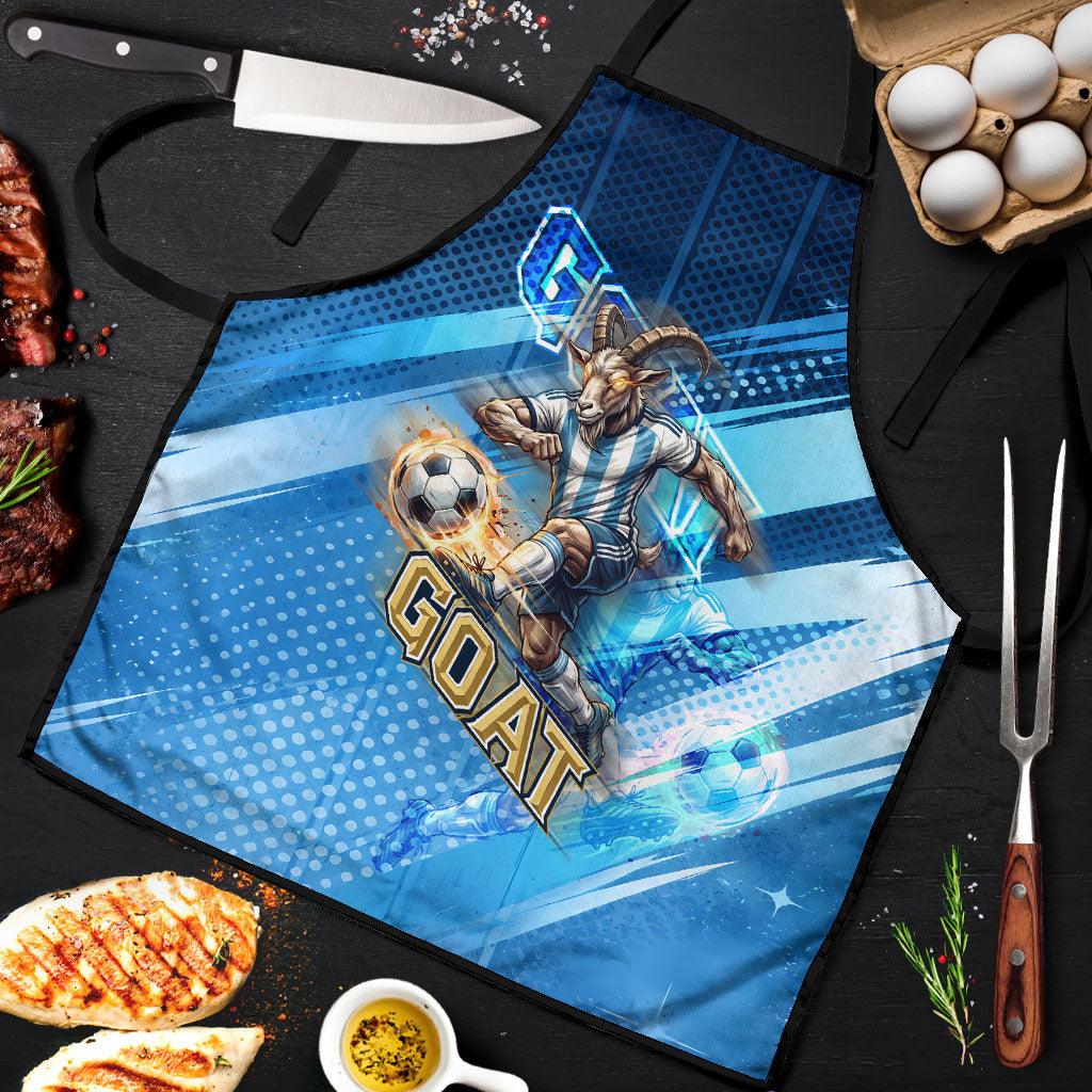 Argentina Football GOAT 10 Pride Apron Power of the King - 4 Star Champions Mascot