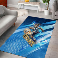 Argentina Football GOAT 10 Pride Area Rug Power of the King - 4 Star Champions Mascot
