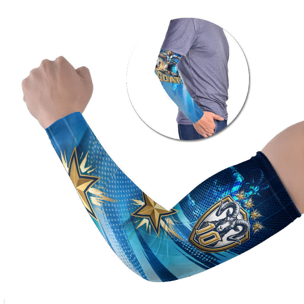 Argentina Football GOAT 10 Pride Arm Sleeves Power of the King - 4 Star Champions Mascot