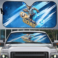 Argentina Football GOAT 10 Pride Auto Sun Shade Power of the King - 4 Star Champions Mascot