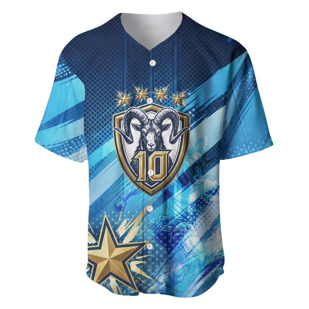 Argentina Football GOAT 10 Pride Baseball Jersey Power of the King - 4 Star Champions Mascot