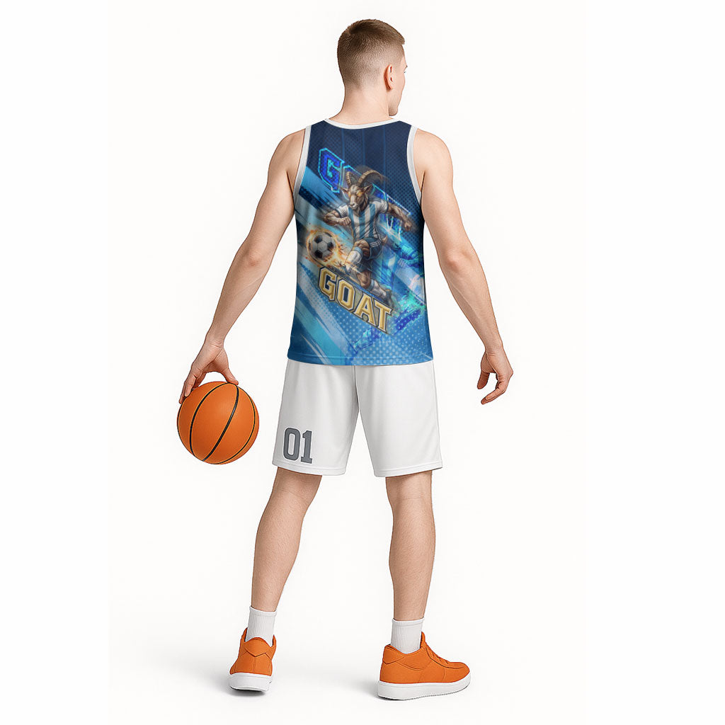 Argentina Football GOAT 10 Pride Basketball Jersey Power of the King - 4 Star Champions Mascot