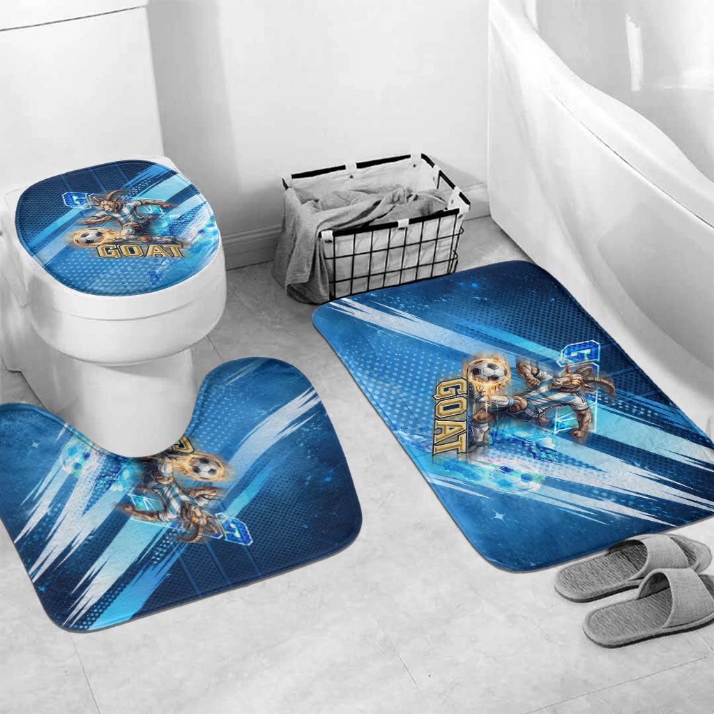 Argentina Football GOAT 10 Pride Bathroom Set Power of the King - 4 Star Champions Mascot