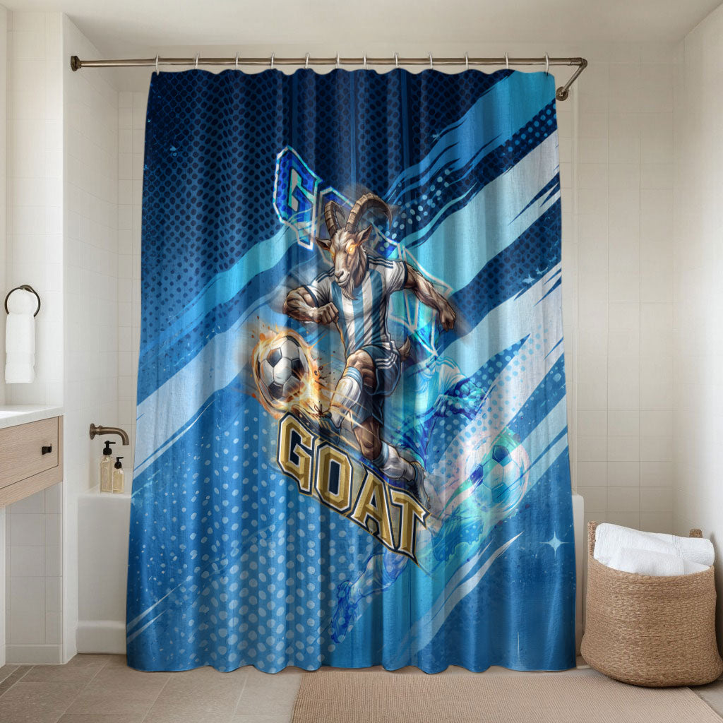 Argentina Football GOAT 10 Pride Bathroom Set Power of the King - 4 Star Champions Mascot