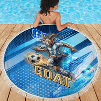 Argentina Football GOAT 10 Pride Beach Blanket Power of the King - 4 Star Champions Mascot