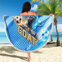 Argentina Football GOAT 10 Pride Beach Blanket Power of the King - 4 Star Champions Mascot